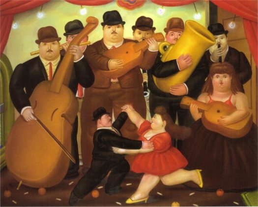 excerpt of Fernando Botero's ”Dancing in Colombia”