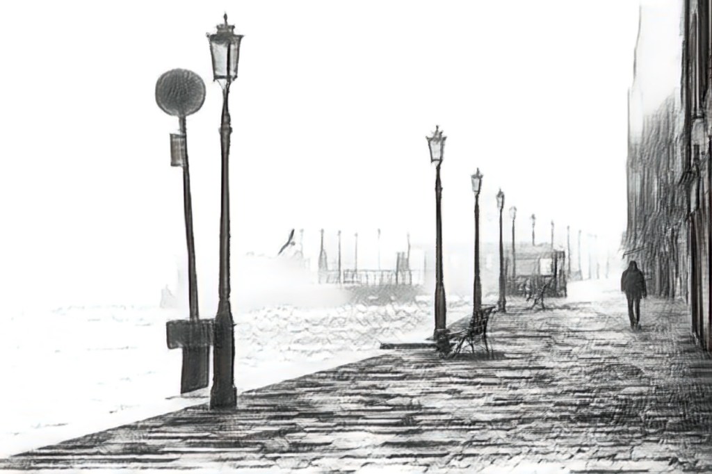 Venice in the fog