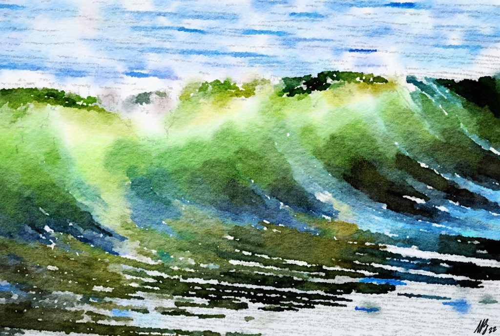 painting: waves