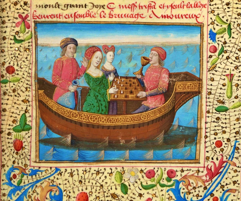 Tristan and Isolde, miniature of the XV century. French National Museum collection, Paris