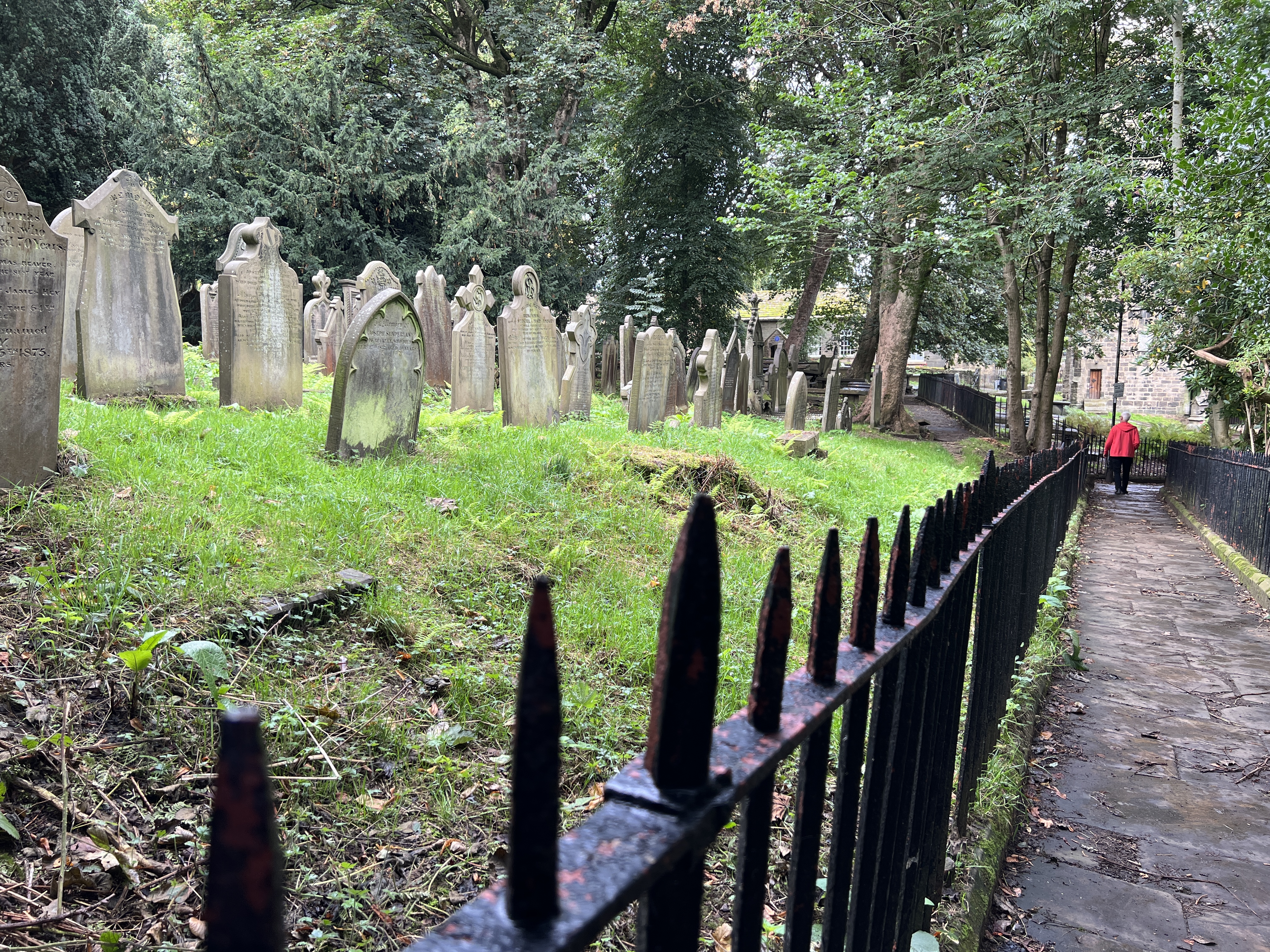 church graveyard. The Brontës aren't buried here.