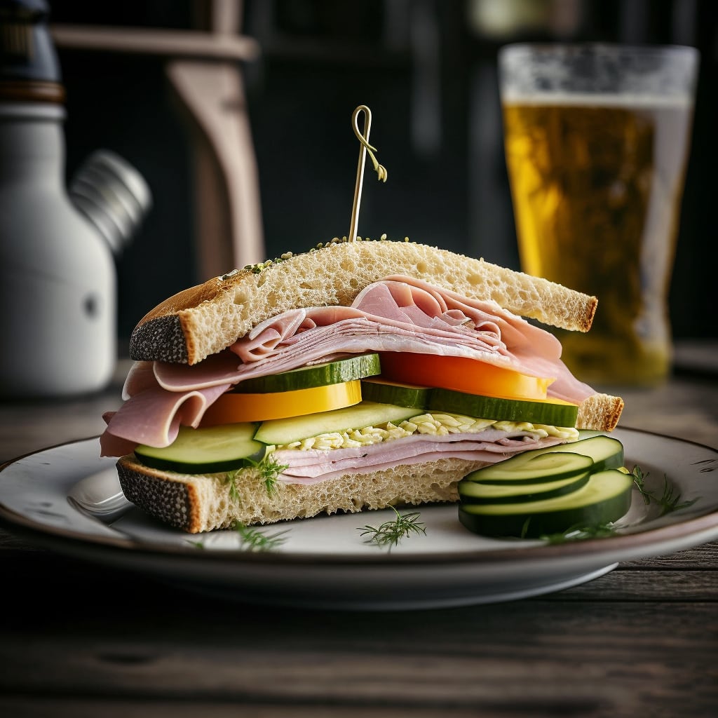 ham an pickle sandwich