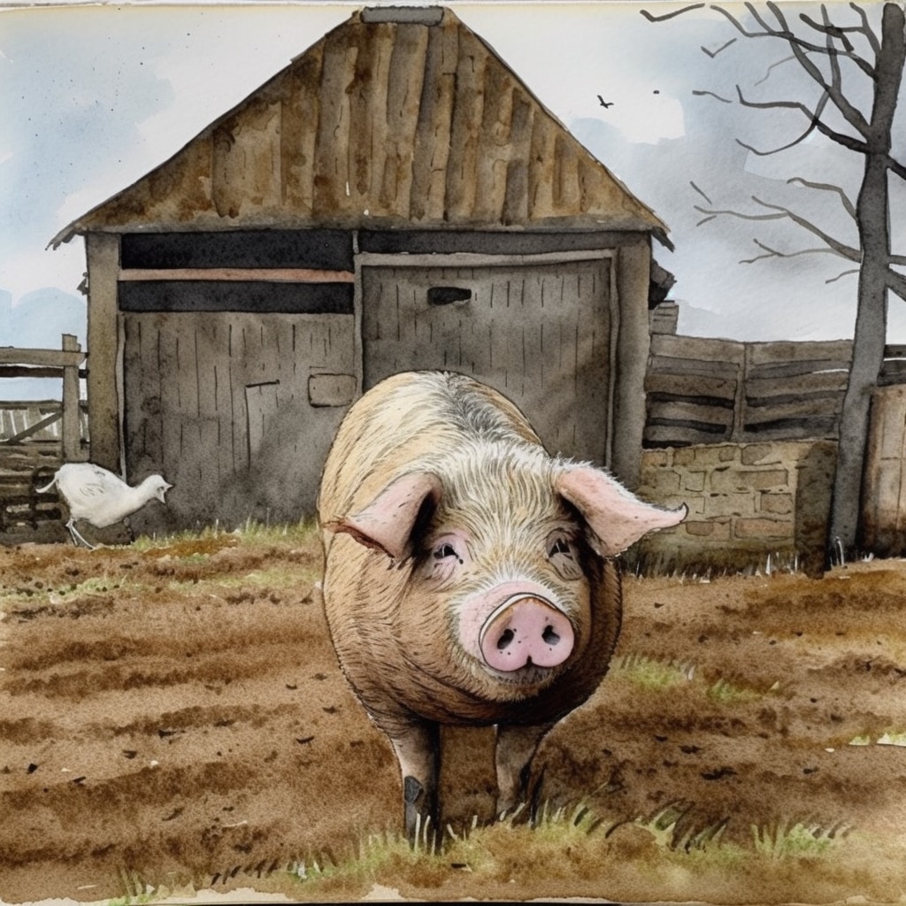 AI image of FreeBee the hog