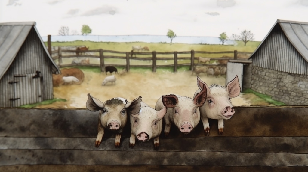 ai farmyard and 4 hogs