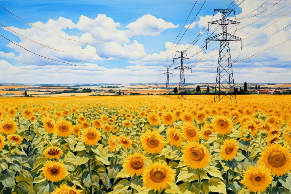 sunflowers in a field