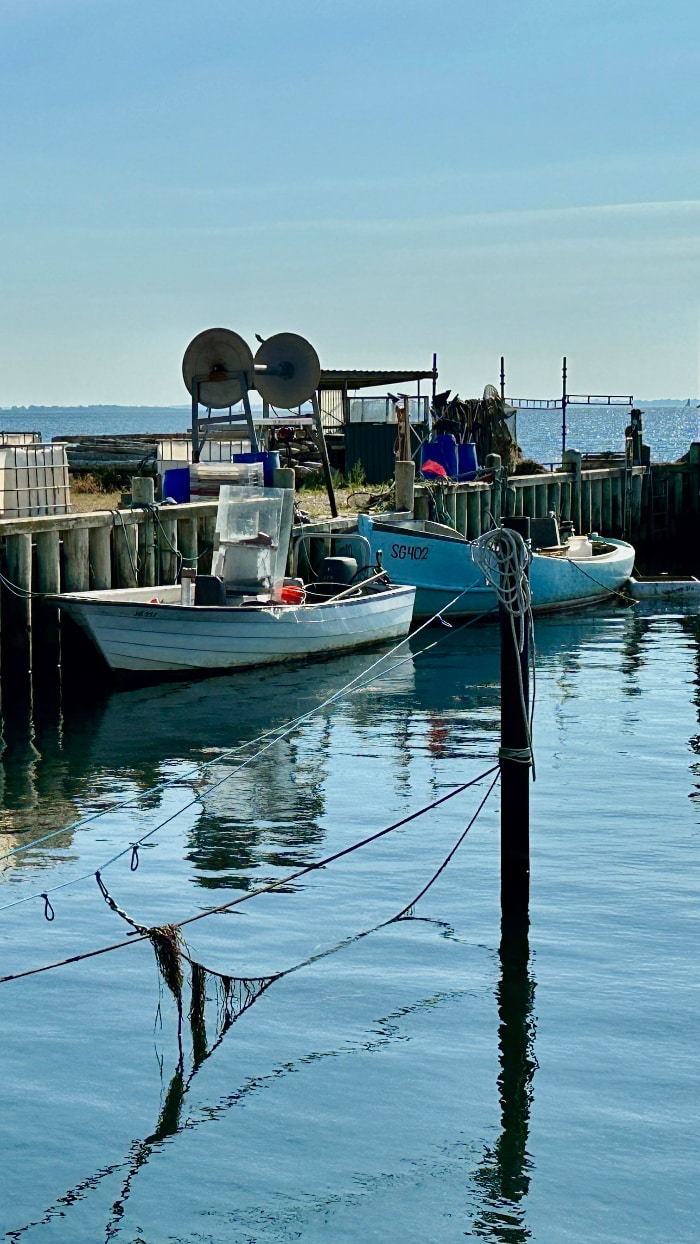 fjællebroen harbour fishing boat DK