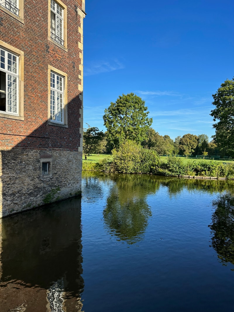 moat around Hotel Schloss Wilkinghege, Münster Germany