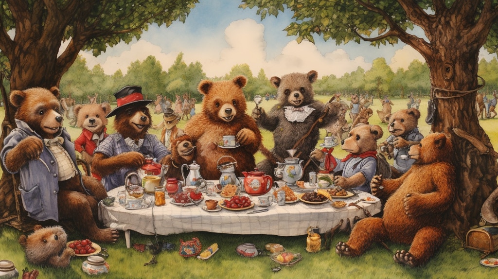 AI artwork: Teddy Bear's Picnic