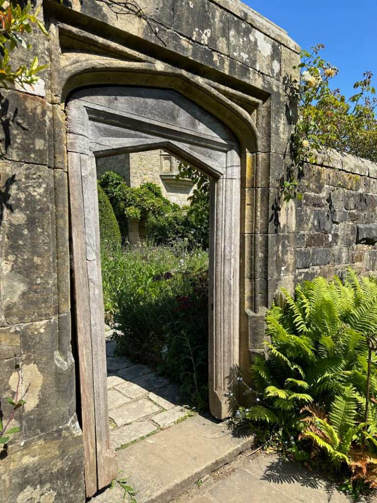 a doorway at Nyman's Garden, although there's no door, but sometimes no door is a door.