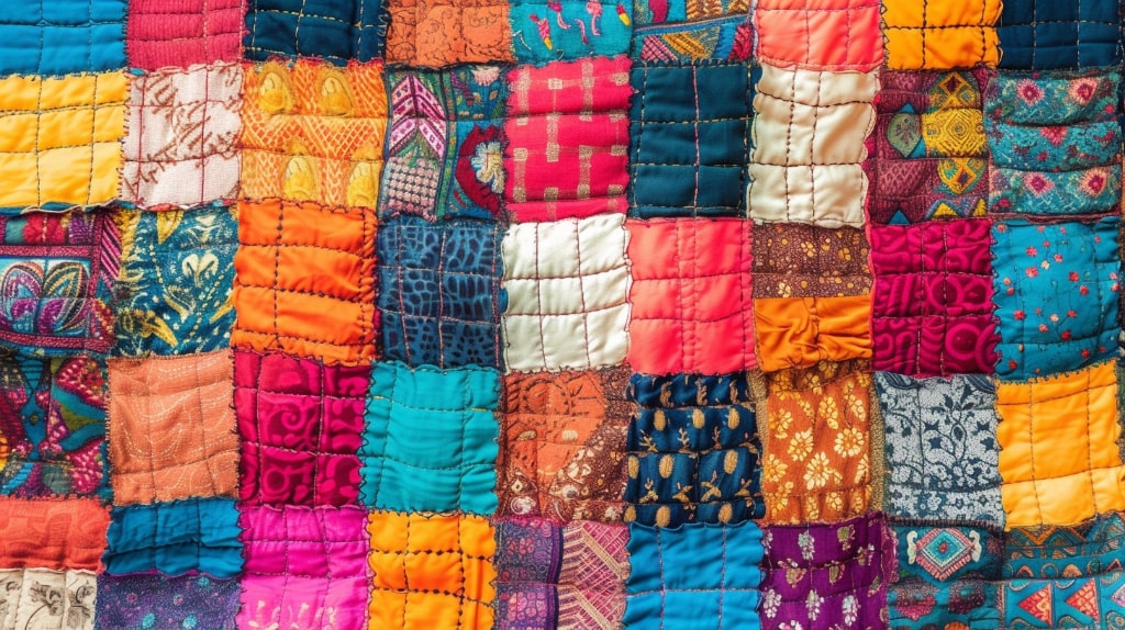 AI Art: patchwork quilt multi-coloured