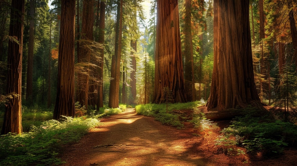 AI art: a sequoia forest