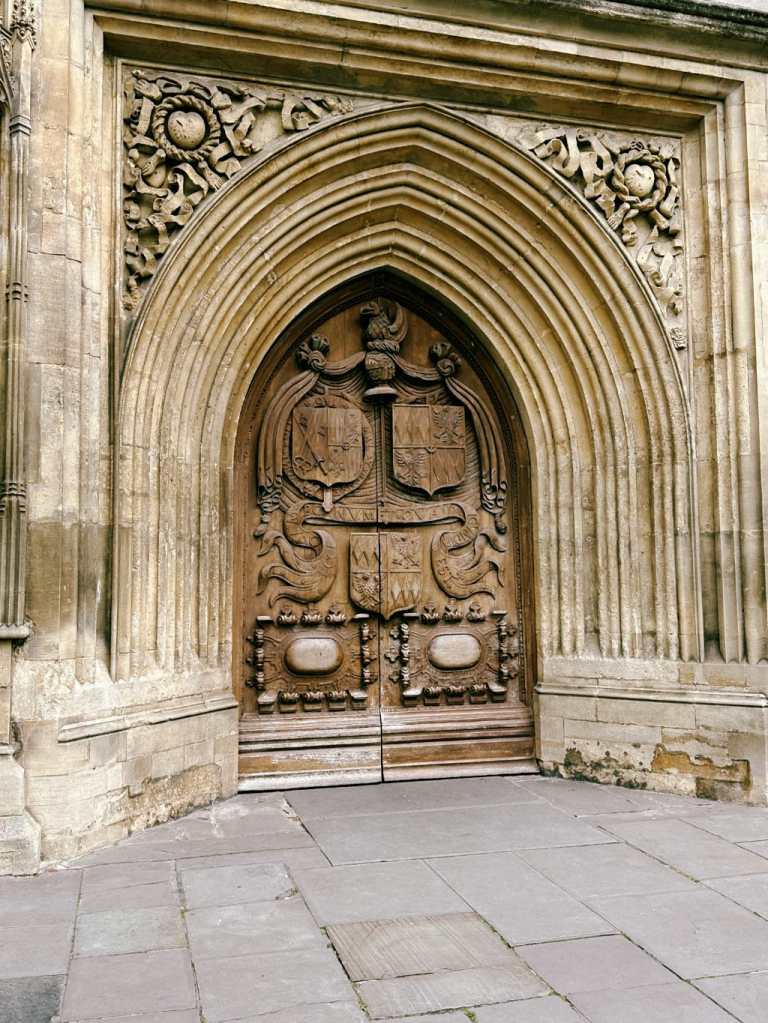 Main entrance door to Reims cathedral