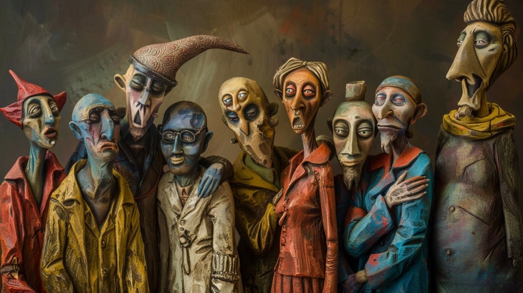 surreal figurative ai art with ghouls.