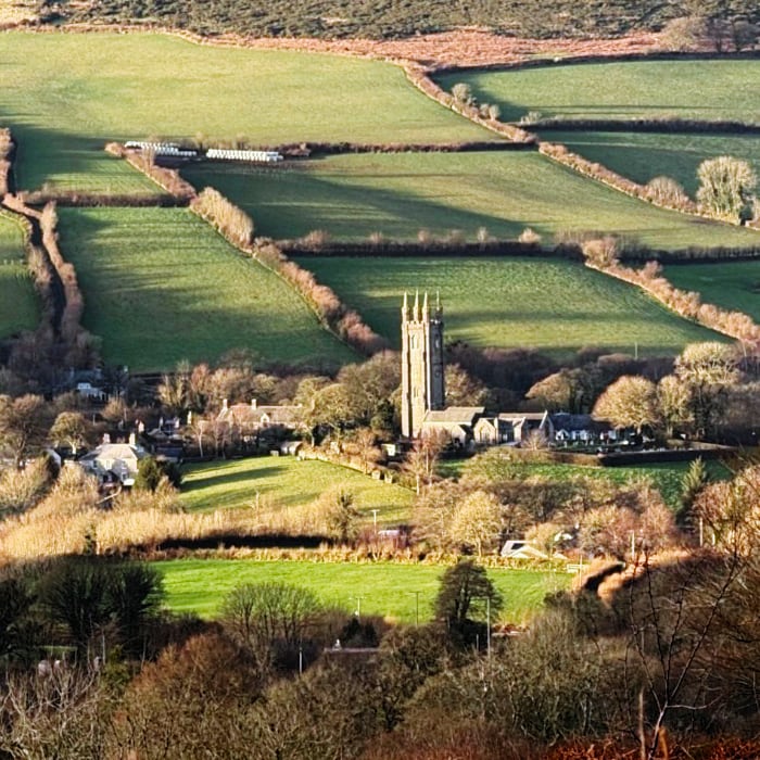 Widecombe on the Moor, and its church with the tallest bell tower in the county