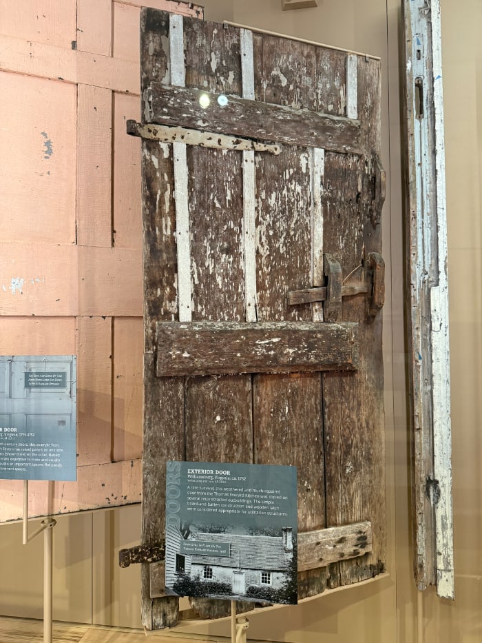 old door v 1752 Williamsburg VA