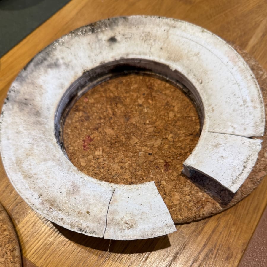 the broken seal on the gas boiler