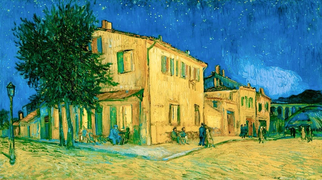 ai impression of van gogh's yellow house