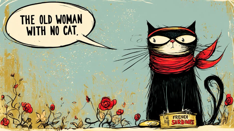 cat with a tin of sardines