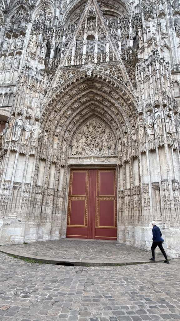 front entrance of Rouen Cathedral in France