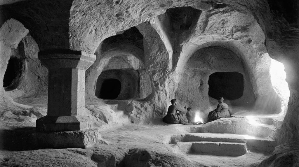 cave abbey ruins