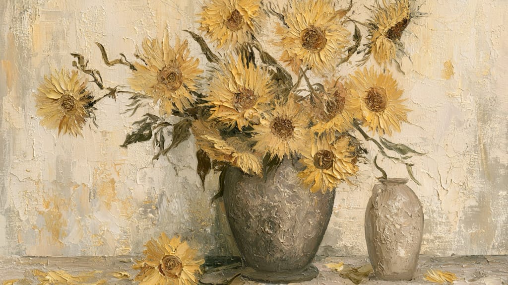 sunflowers in a vase