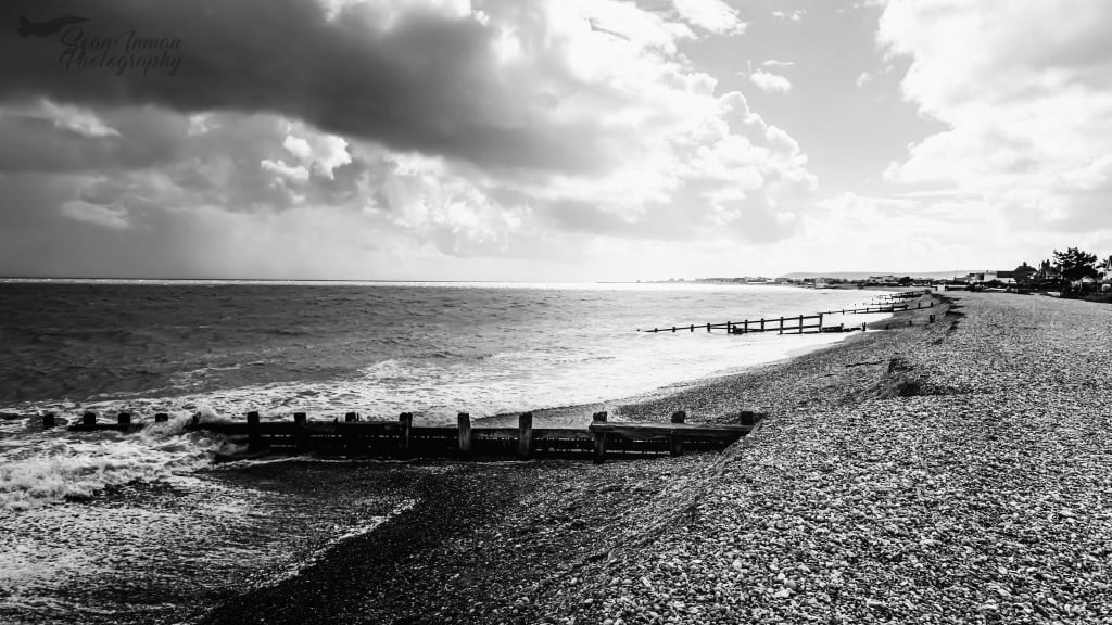 south coast beach on a rainy day